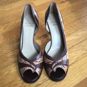 GUC Circa Joan & David Peep Toe Heels Size 8